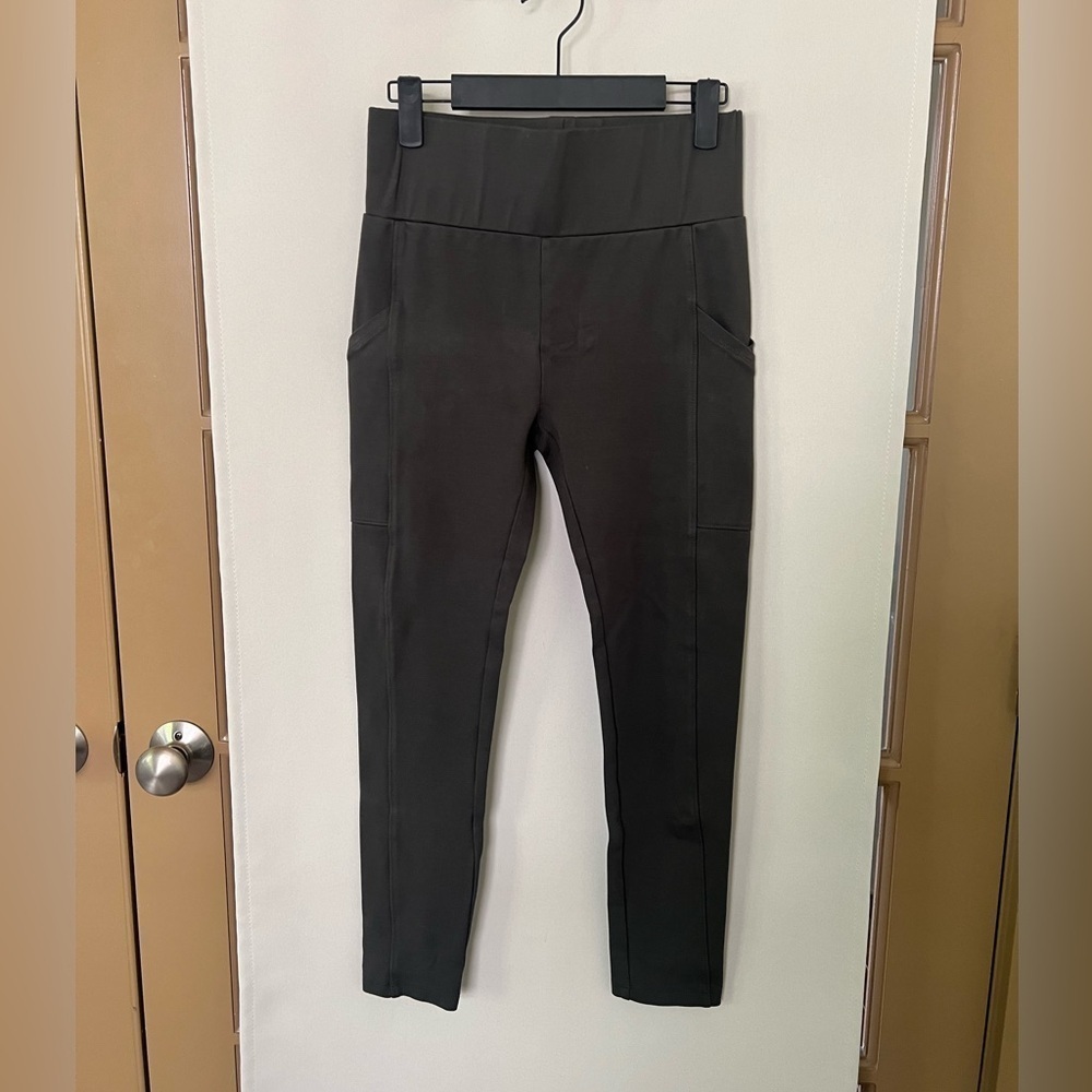 Lou & Grey for Loft Womens Small Green Pocket Ponte Leggings